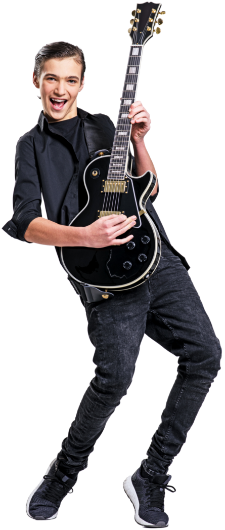 boy playing guitar