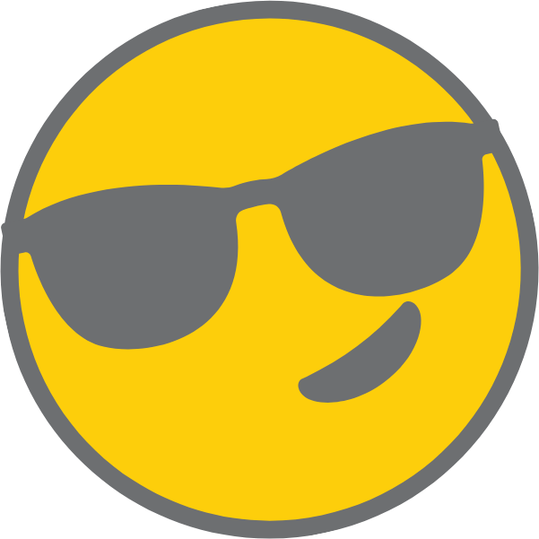 smiley face with sunglasses